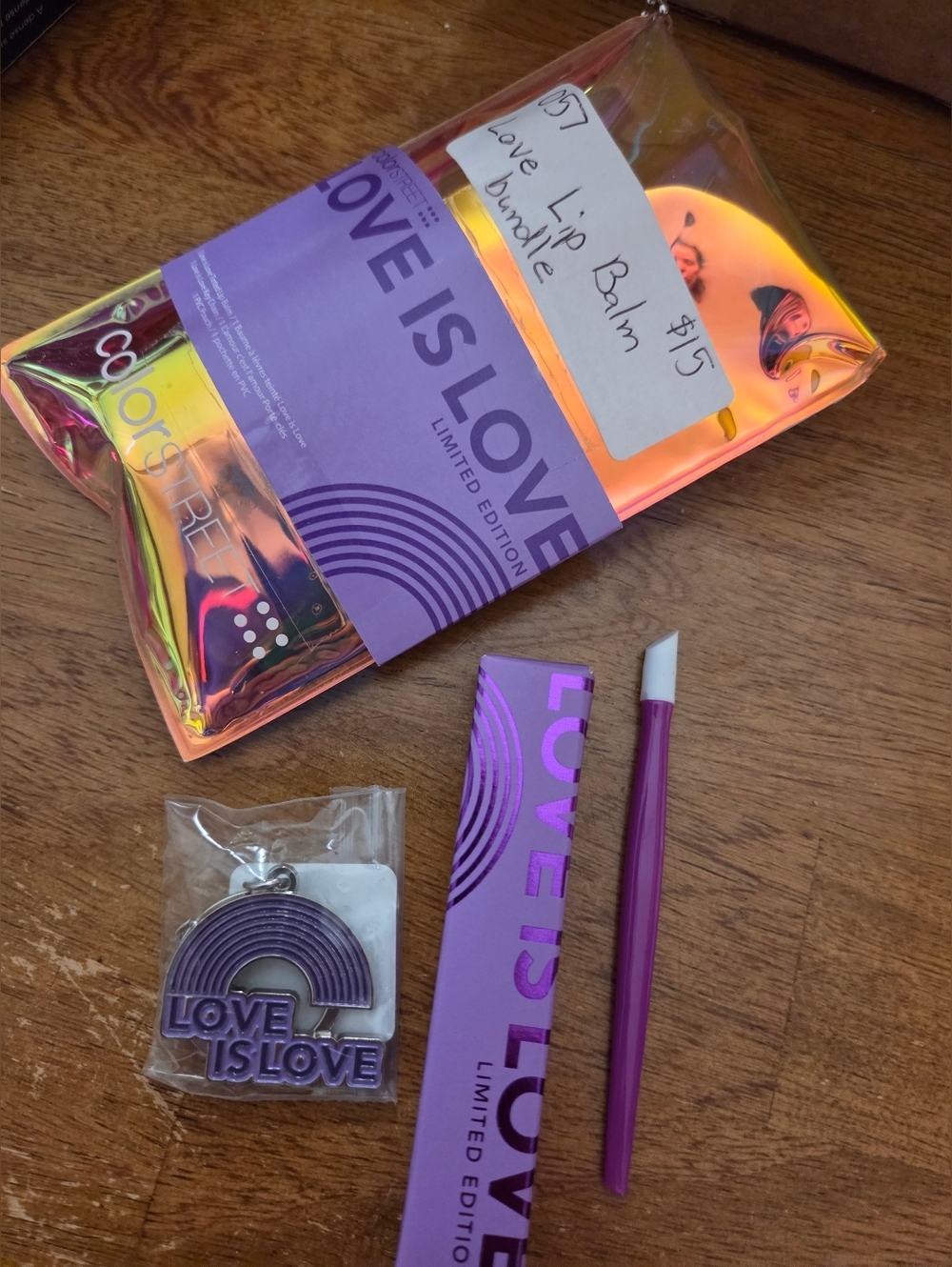Color Street Love Is Love Lip Balm Bundle - Purple Holographic